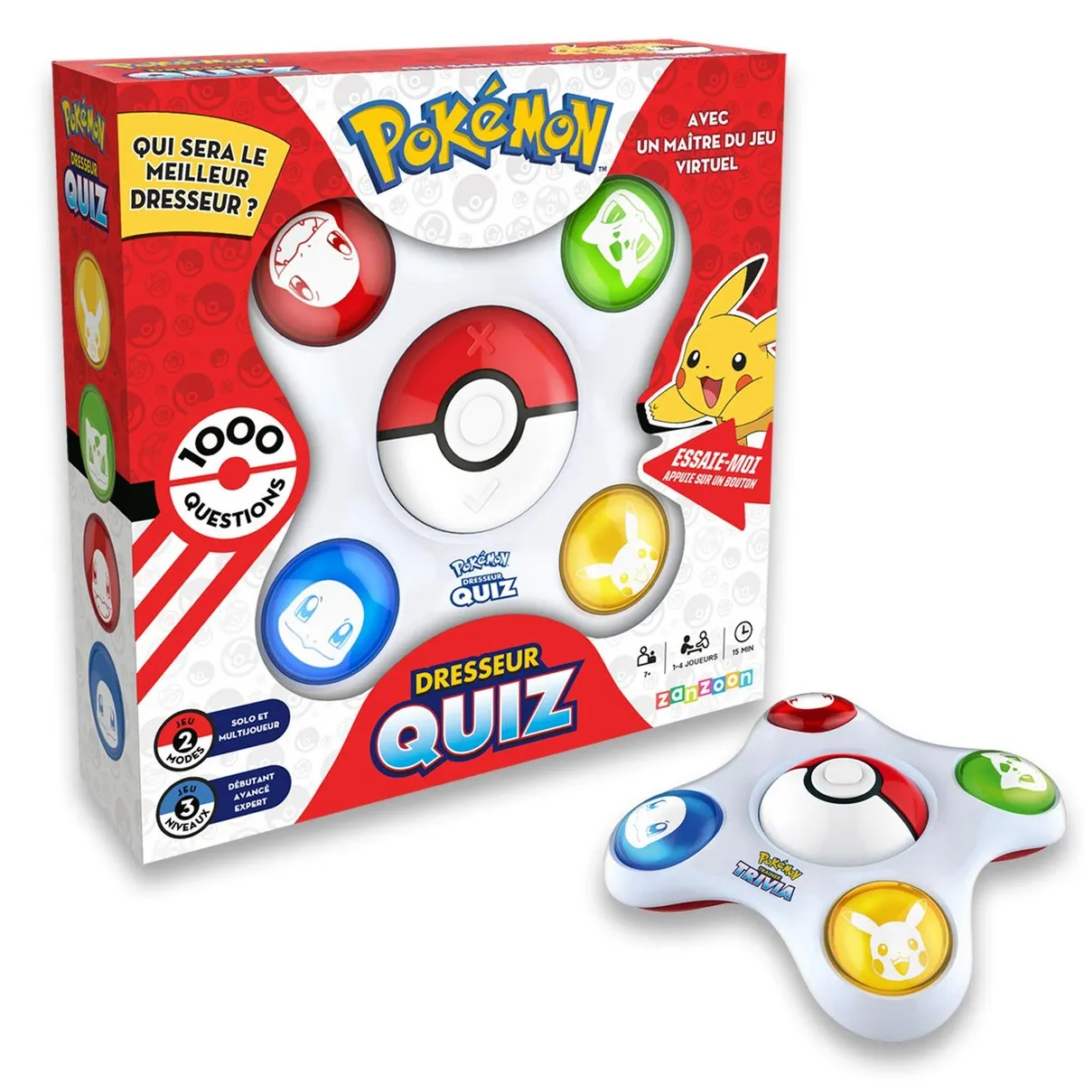 Gioco di domande e risposte Pokémon Bandai Trainer Quiz Elettrico Interattivo (Francese)