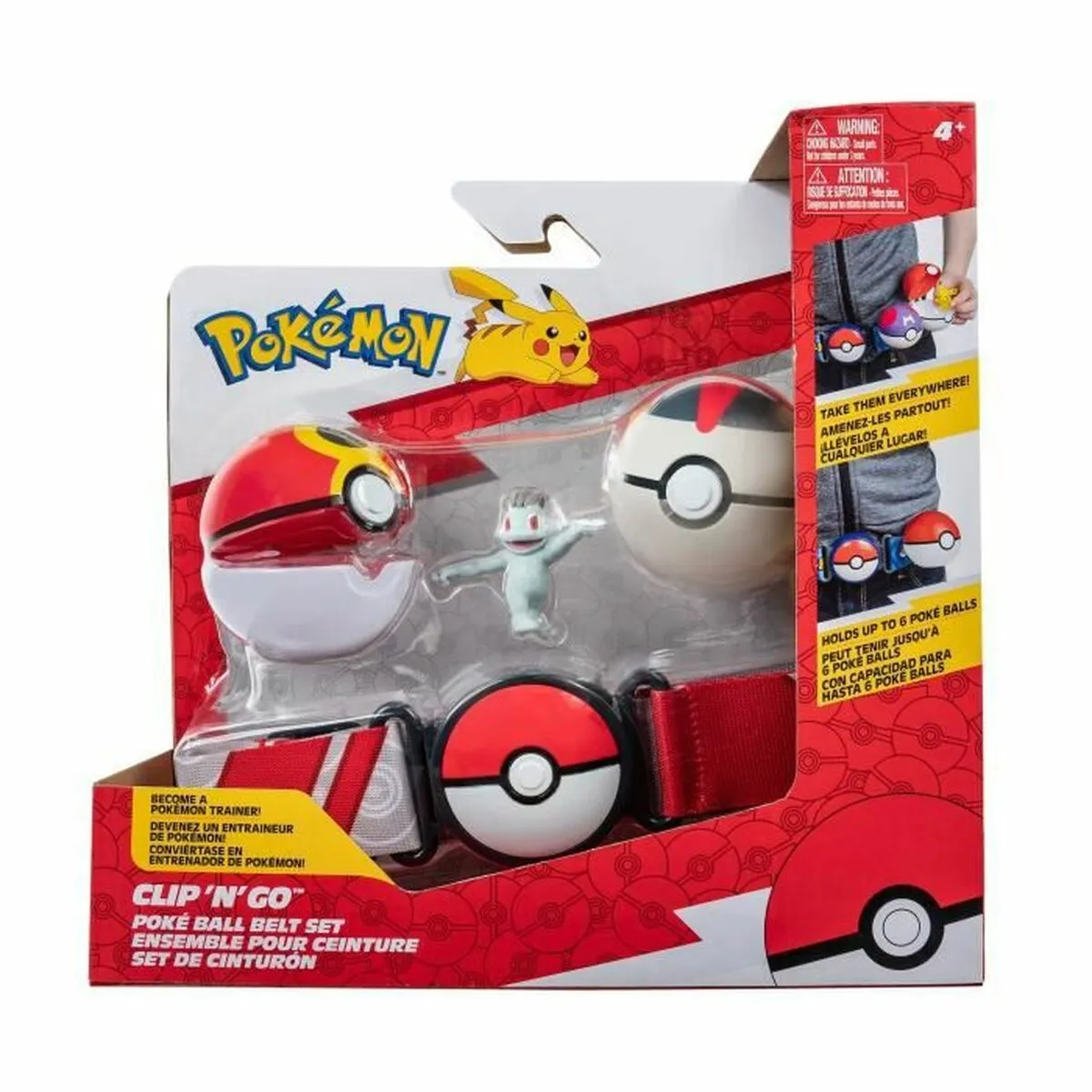 Personaggi d'Azione Pokémon Clip belt 'N' Go - Machop 5 cm