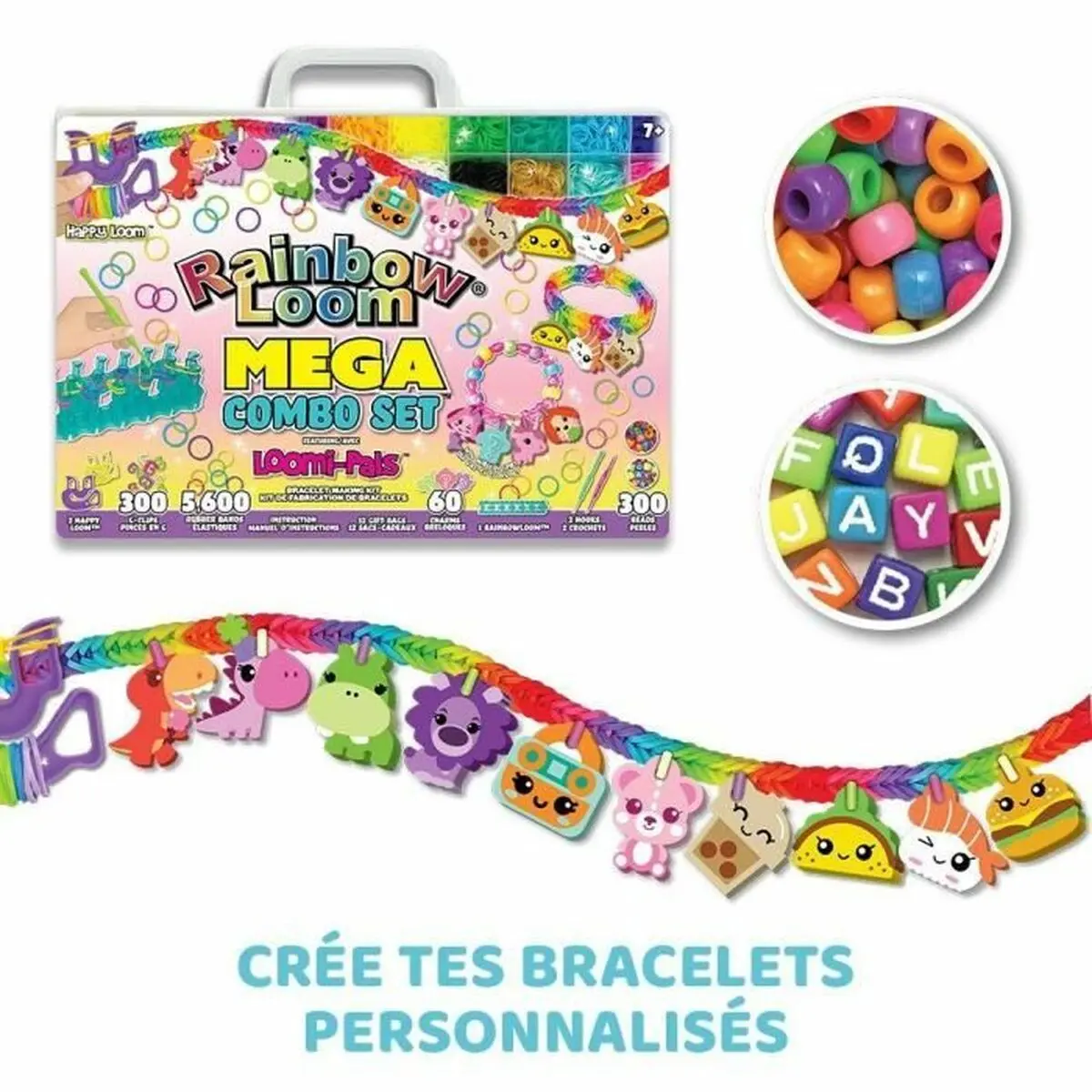 Kit per Creare Braccialetti e Collane Bandai Rainbow Moon Mega Combo set Plastica