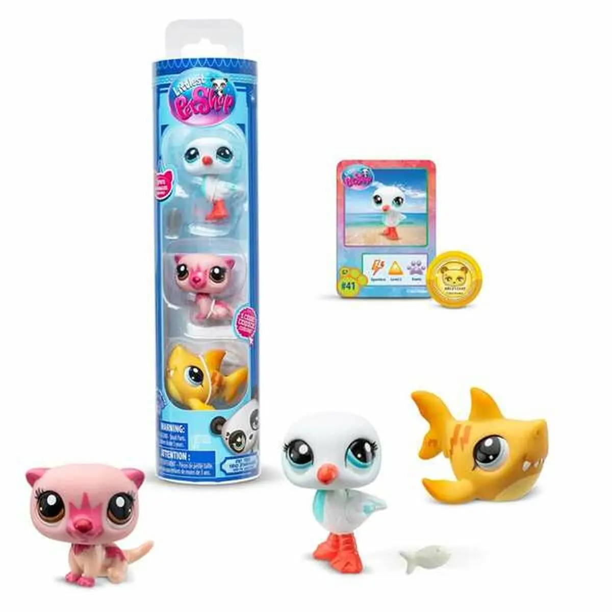 Set di Cifre Bandai Littlest Pet Shop 6 x 25 x 6 cm 3 Pezzi