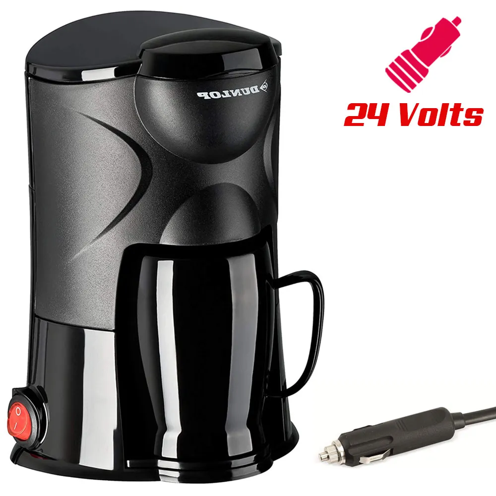 Macchina Caffe Portatile per Auto 24V Accendisigari Camper Barca 1 Tazza 250W