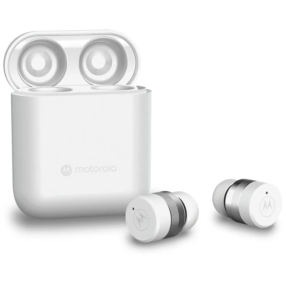 Motorola Sound Moto Buds 120 Mini Cuffie Bluetooth Custodia Powerbank Bianco