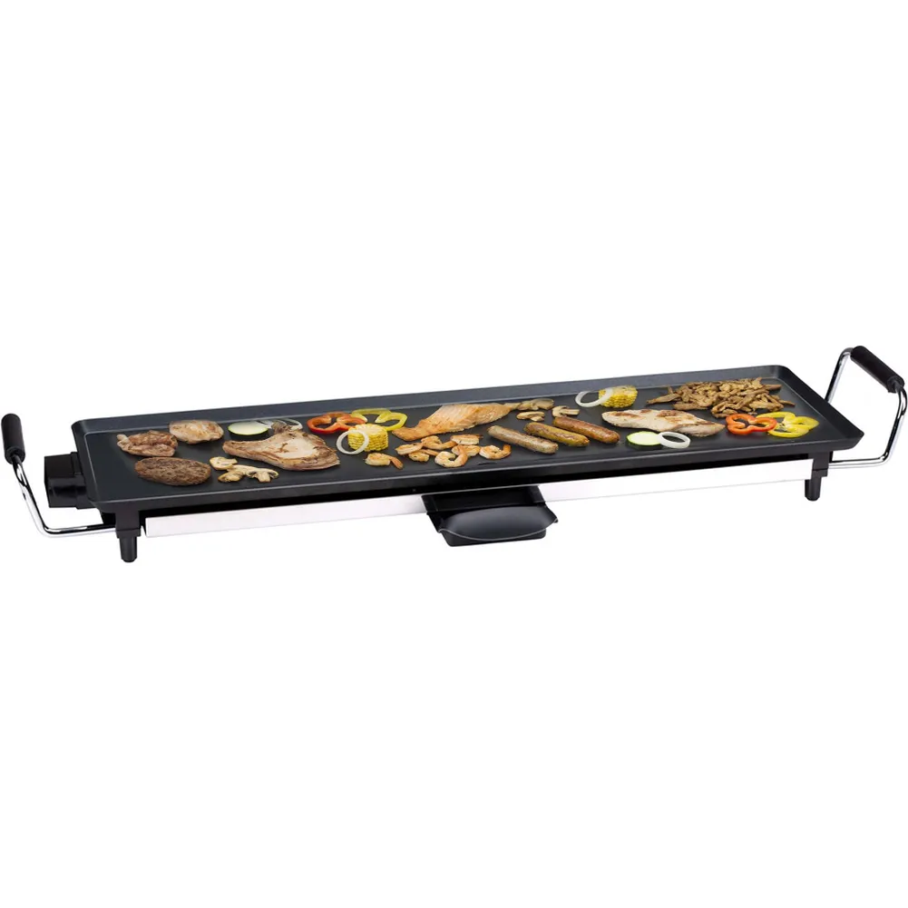 Piastra Grill Griglia Teppanyaki XXL Antiaderente 100x20cm 5 Impostazioni Calore