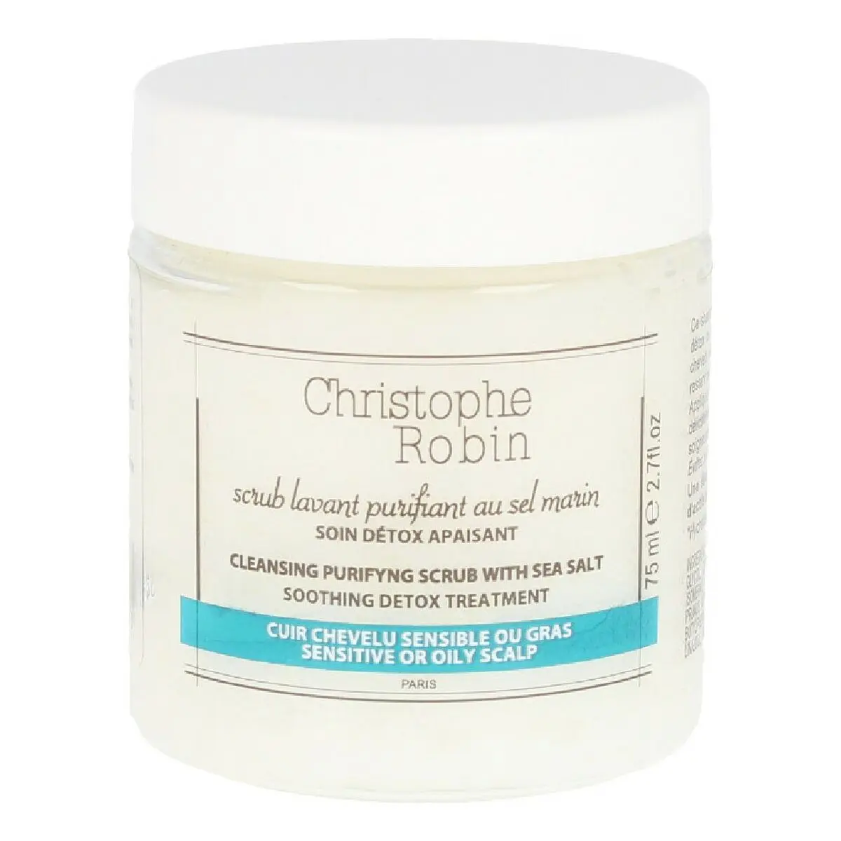 Esfoliante per Capelli Christophe Robin Purifiying Sea Marine 75 ml