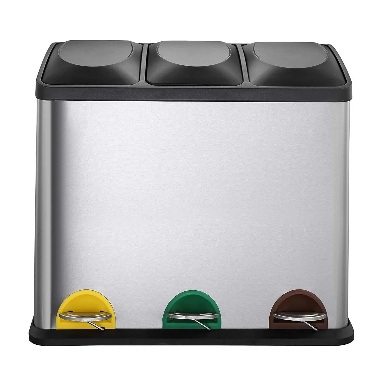 Secchio per Raccolta Differenziata Kitchen Move Zoe Con pedale Acciaio inossidabile Metallo/Plastica 45 L