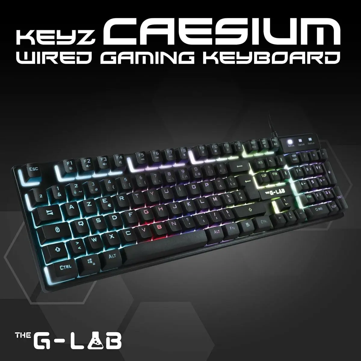 Tastiera Wireless The G-Lab KEYZ-CAESIUMT-W/SP Nero