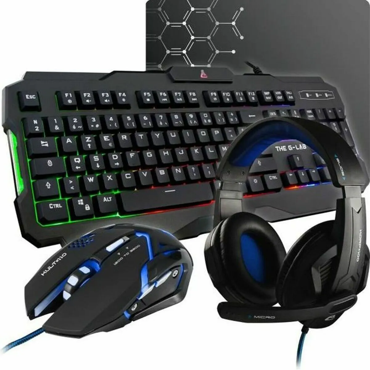 Tastiera e Mouse The G-Lab Combo Argon AZERTY