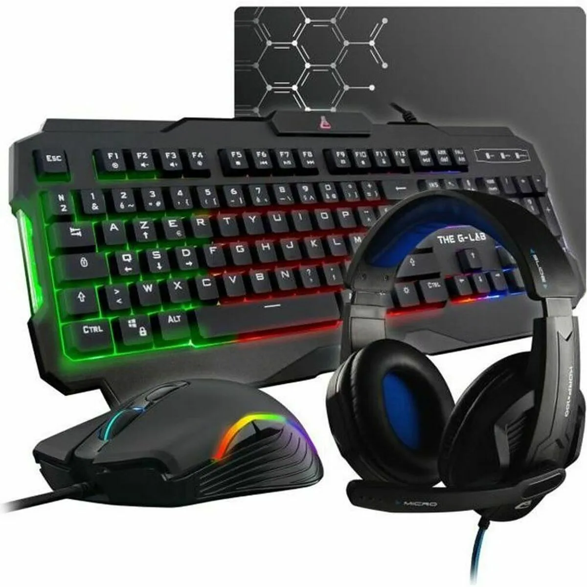 Tastiera e Mouse The G-Lab COMBO-ARGON-E/FR Azerty Francese