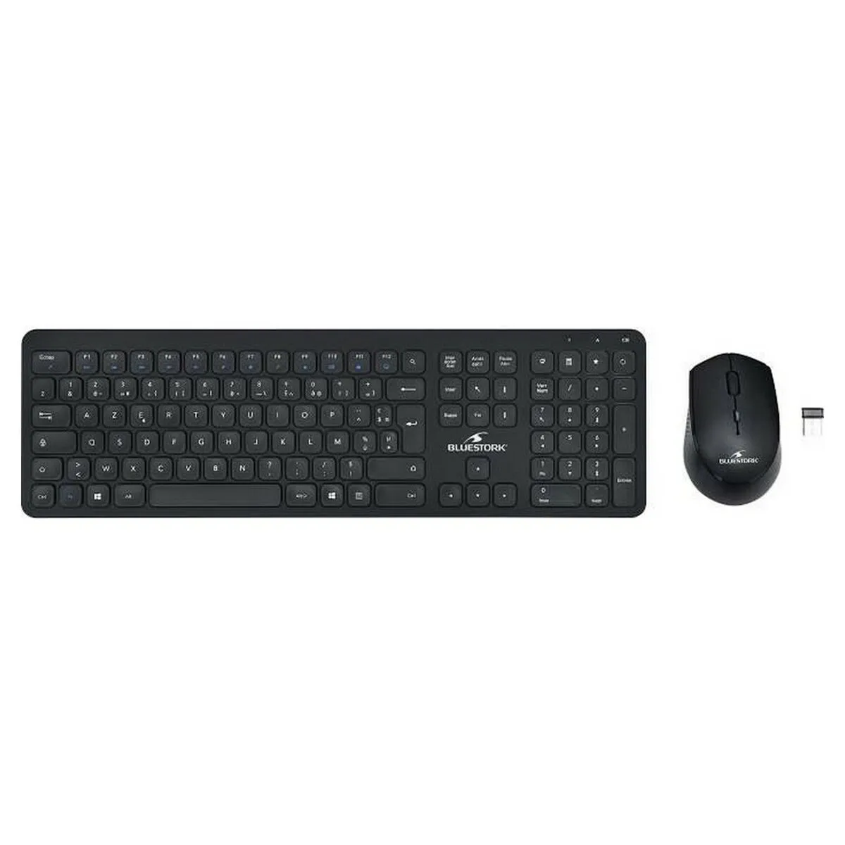 Tastiera e Mouse Bluestork Easy Slim AZERTY Nero Francese