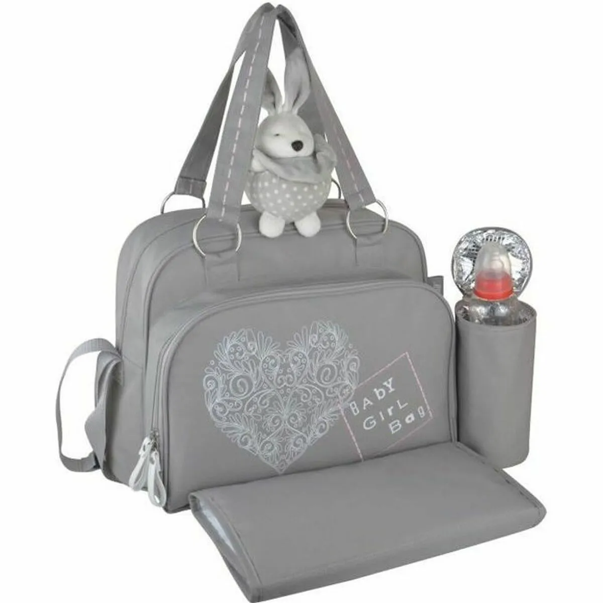 Borsa Fasciatoio per Pannolini Baby on Board Baby girl Grigio