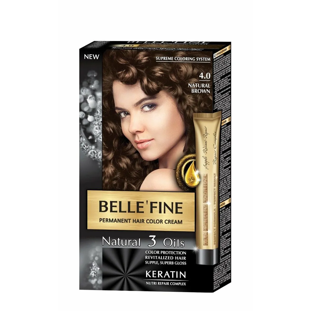 Tintura Permanente Belle´Fine Nº 4.0 Castano (30 ml)