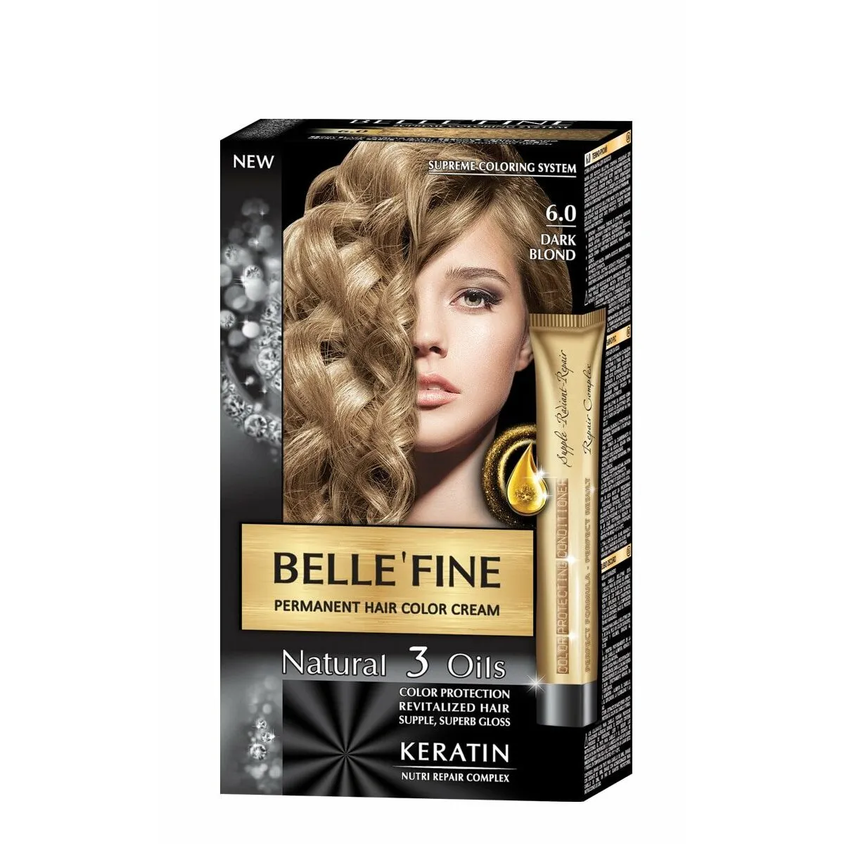 Tintura Permanente Belle´Fine Nº 6.0 Biondo Scuro (30 ml)