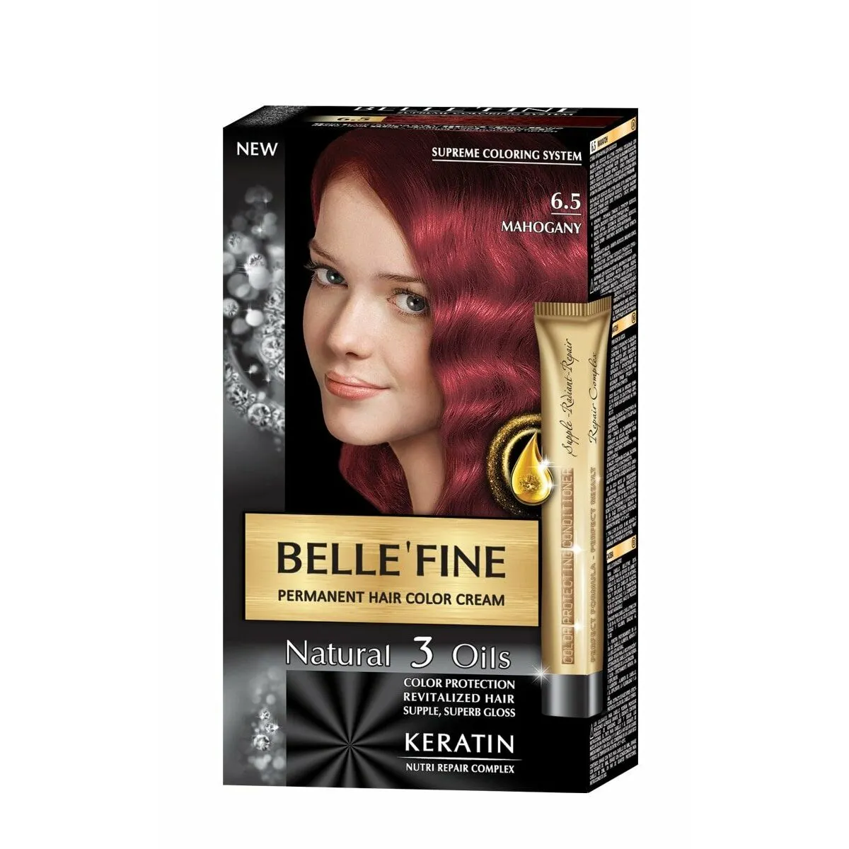 Tintura Permanente Belle´Fine Nº 6.5 Mogano (30 ml)