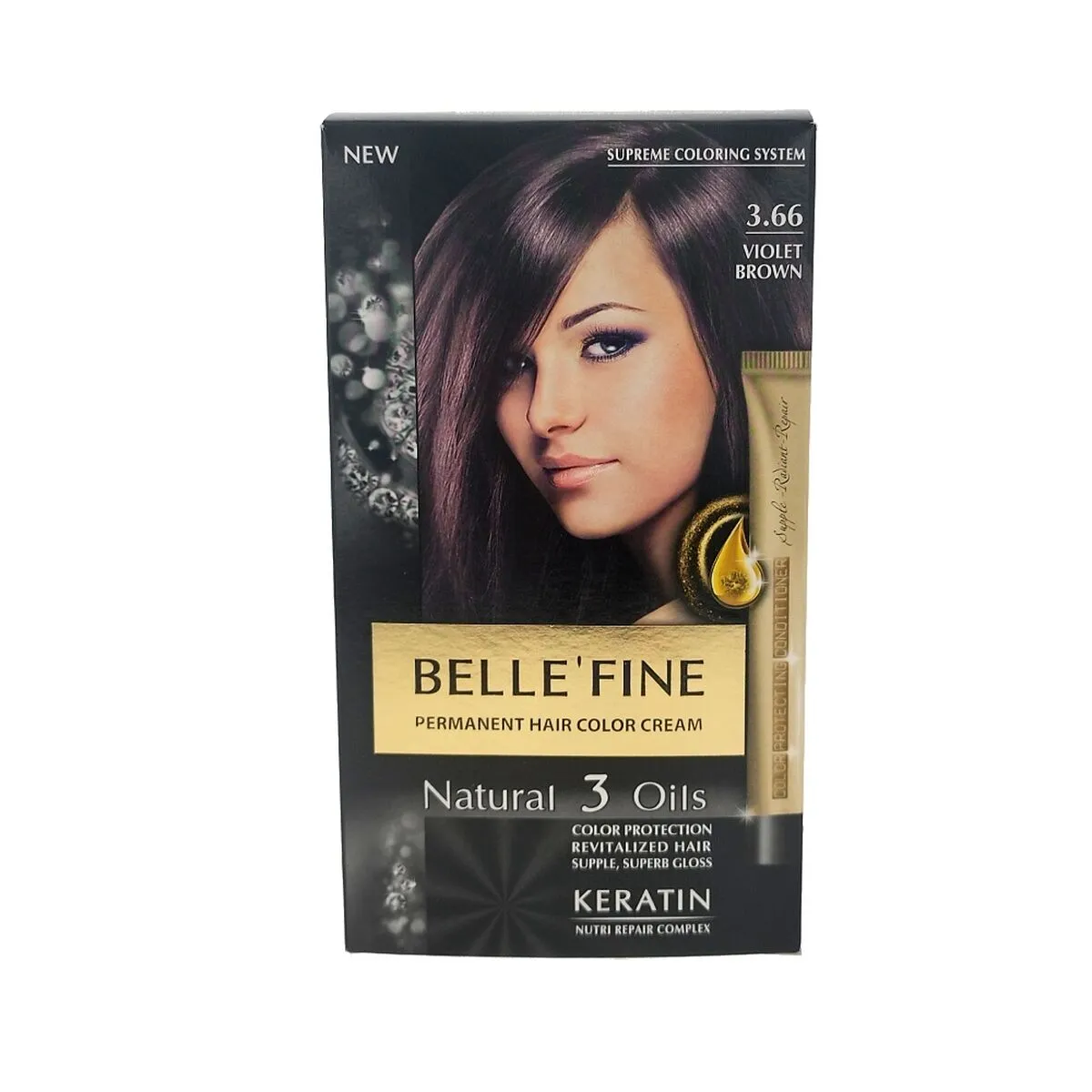 Tintura Permanente Belle´Fine Nº 3.66 Violetta (30 ml)