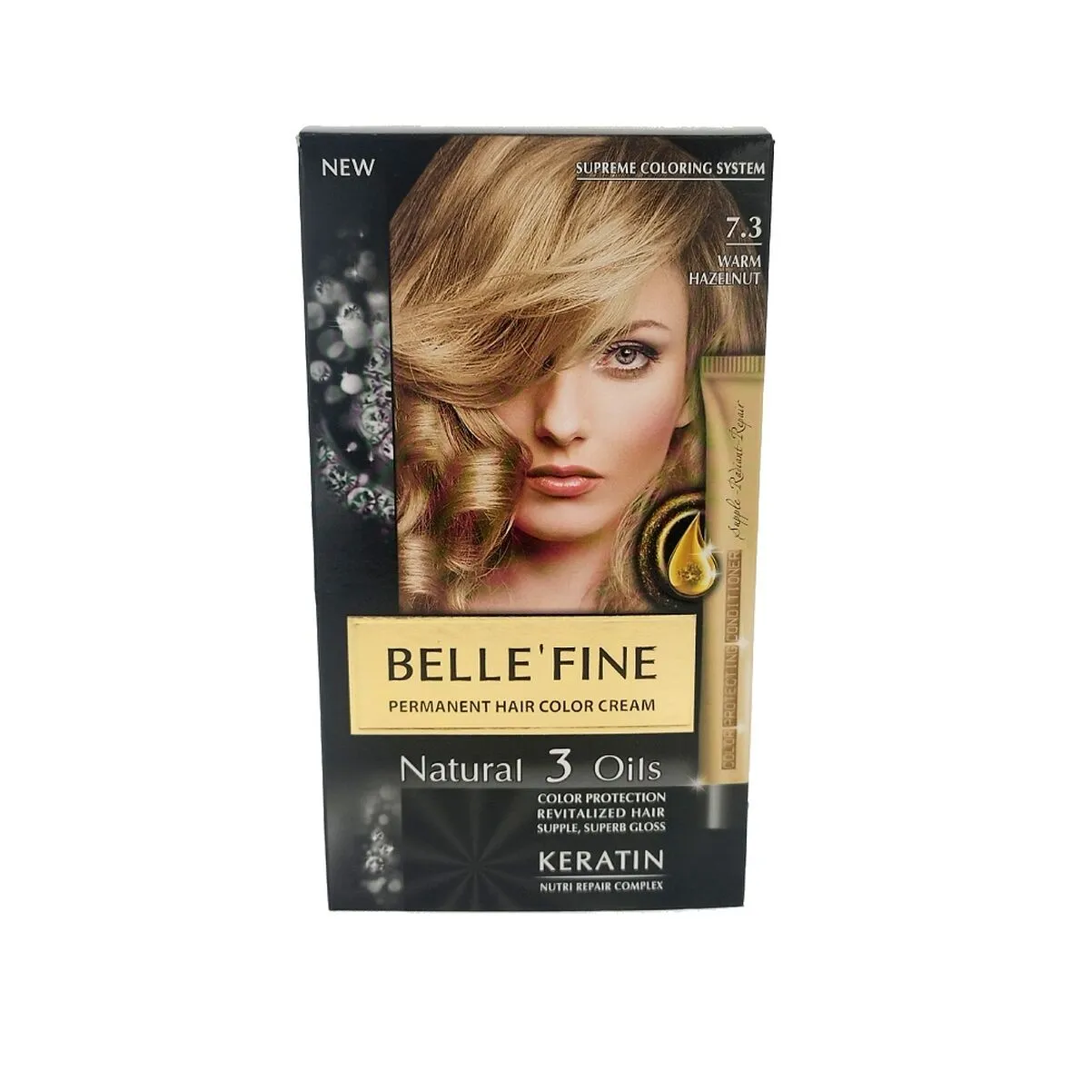 Tintura Permanente Belle´Fine Nº 7.3 Nocciola (30 ml)