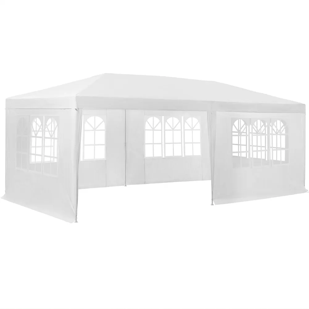 Gazebo da Giardino 3 x 6 Mt  Tendone per Fiere Mercati Feste - Finestre per Luce