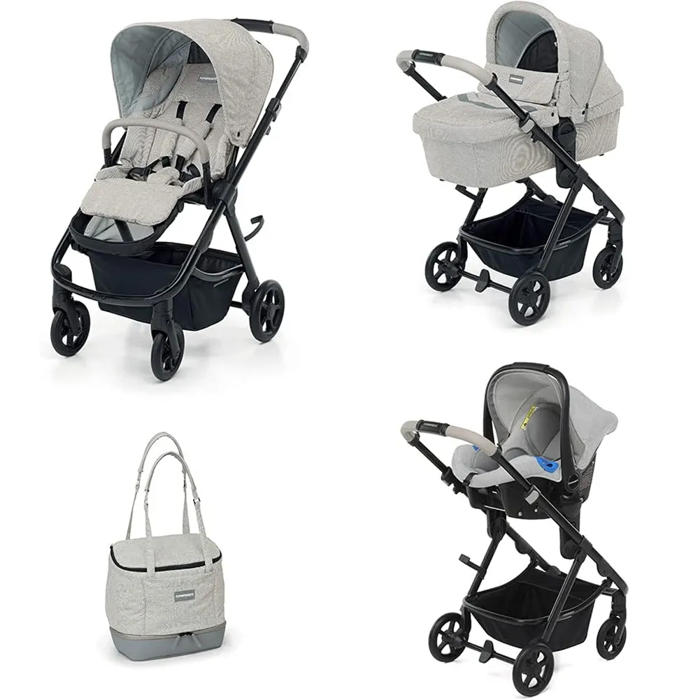 Trio Foppapedretti Eureka Passeggino Navicella Seggiolino Auto Borsa Artic