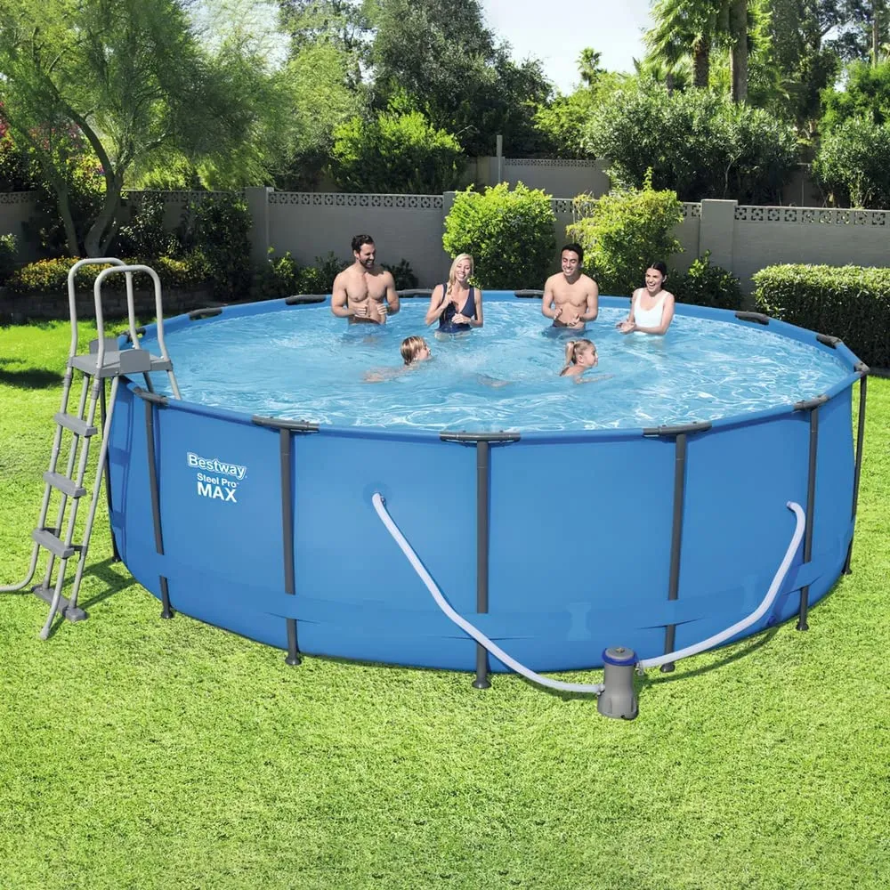 Piscina Circolare Rigida Bestway Steel Pro 457 x 122cm Kit Completo di accessori