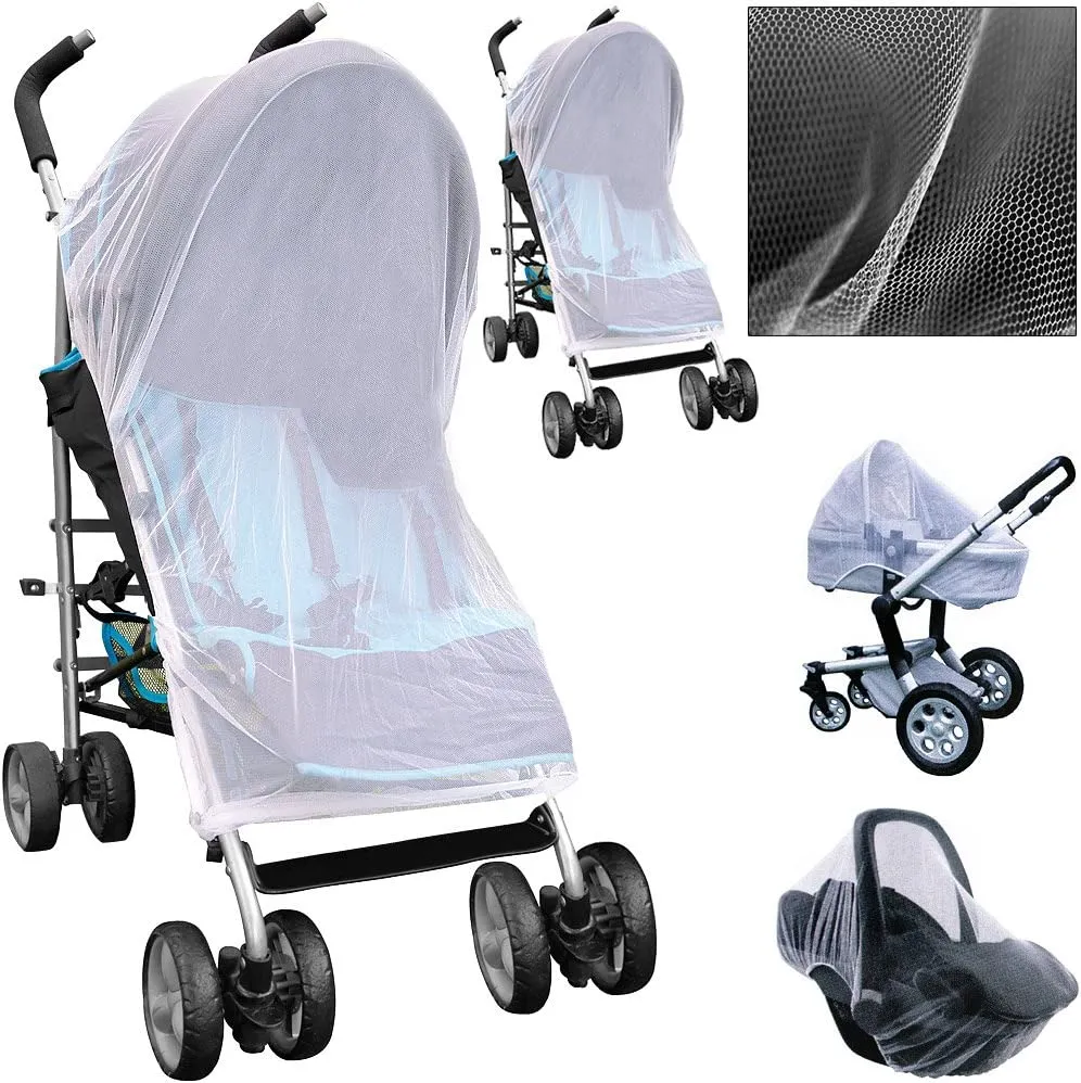 Zanzariera Universale 3 in 1 per Passeggino Navicelle Seggioloni Auto 140x90 cm