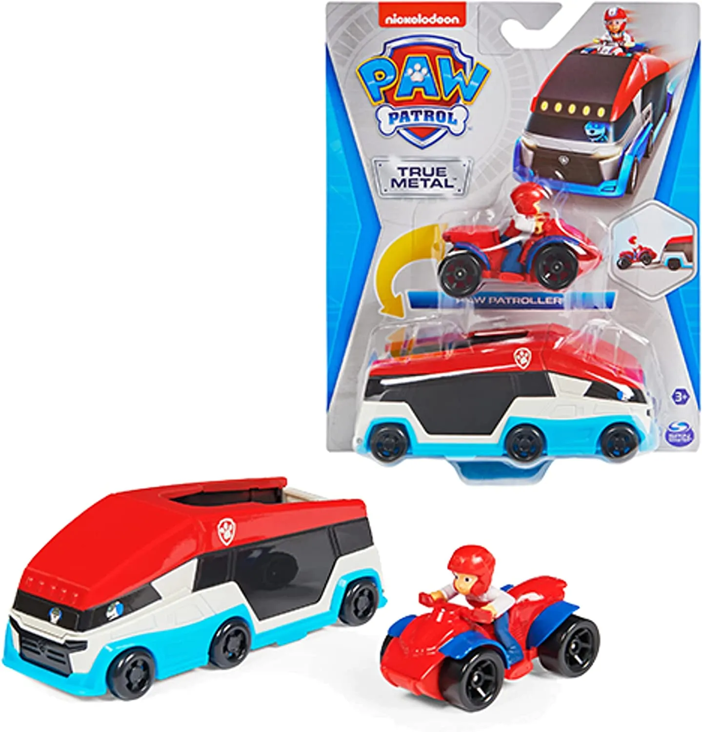 Paw Patrol Quad di Ryder in Metallo Paw Patroller Gioco Scala 1:55 Idea Regalo