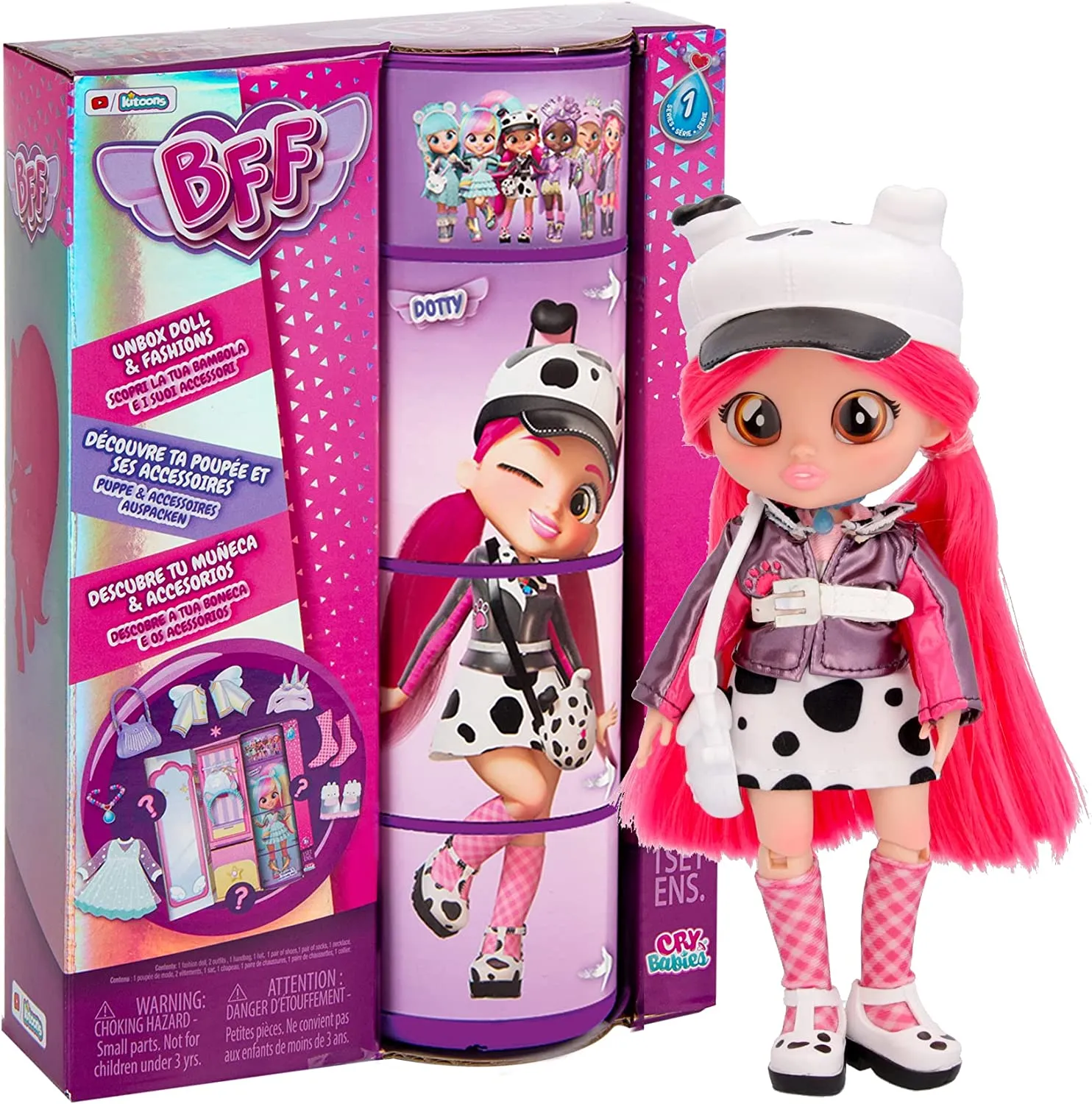 BFF BY CRY BABIES Dotty Bambola alla Moda da Collezione 9 Accessori Idea Regalo