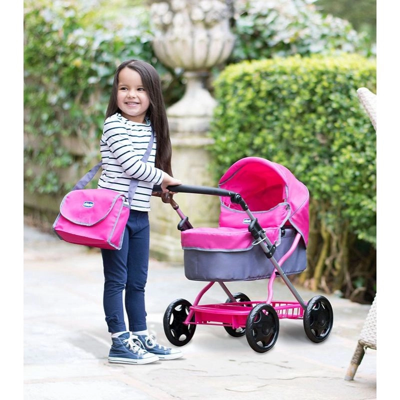 Chicco Passeggino per Bambole Mini Urban Rosa con Borsa Portaoggetti Idea Regalo