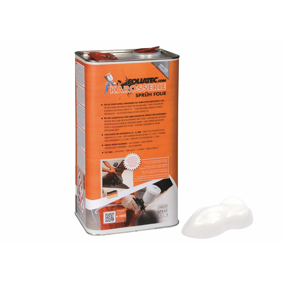 Gomma Liquida per Auto Foliatec 20851 Bianco Mat 5 L