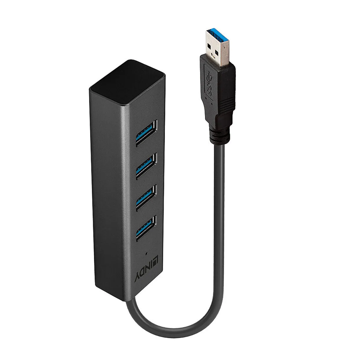 Hub USB LINDY 43324 Nero