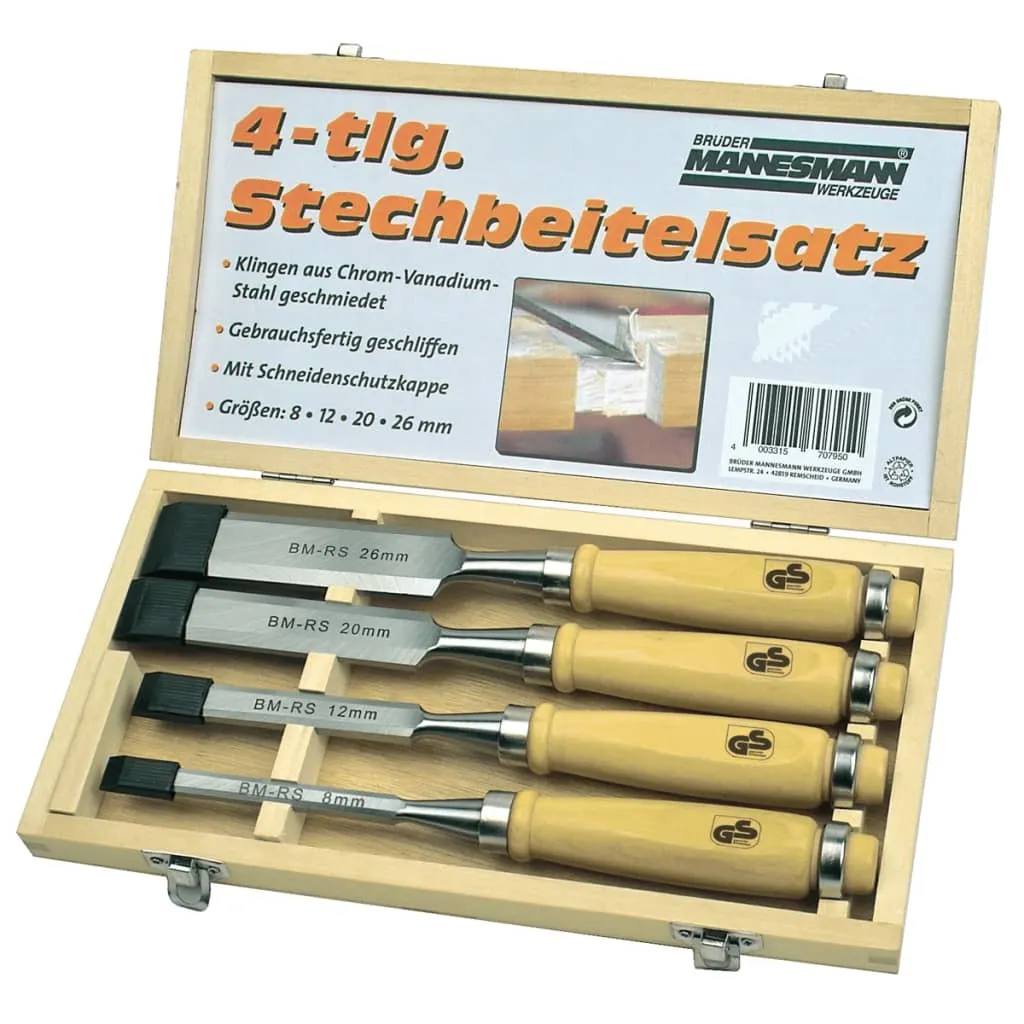 Brüder Mannesmann Set di Scalpelli 4 pz 66104