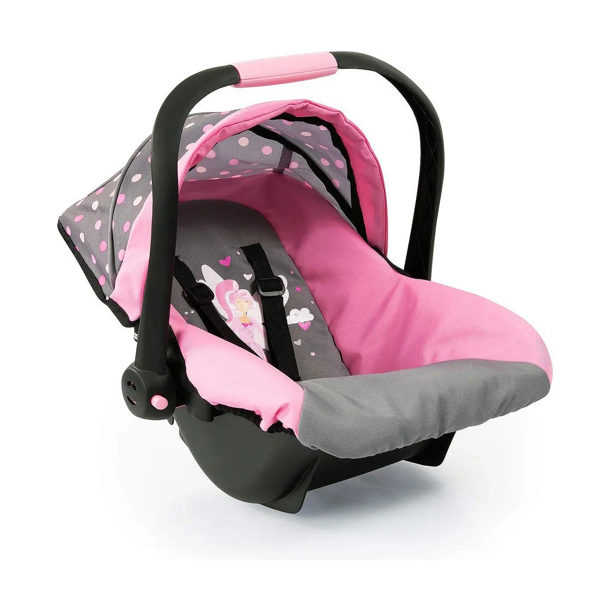 Seggiolina per Bambole Reig Deluxe Macchina Grigio Rosa