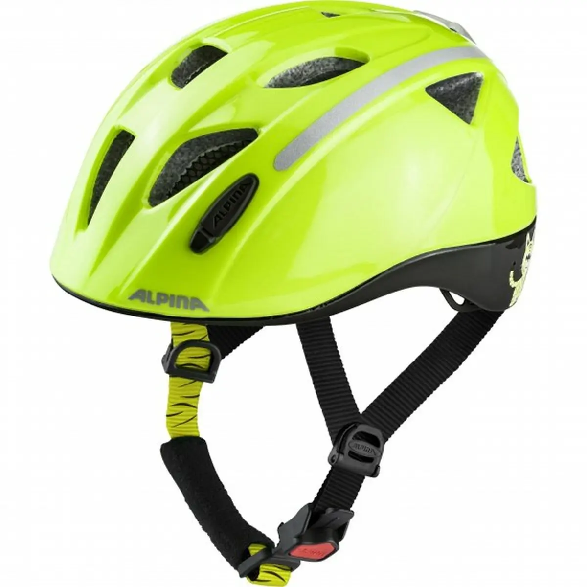 Casco da Ciclismo per Bambini Alpina XIMO FLASH Giallo Nero 49-54 cm