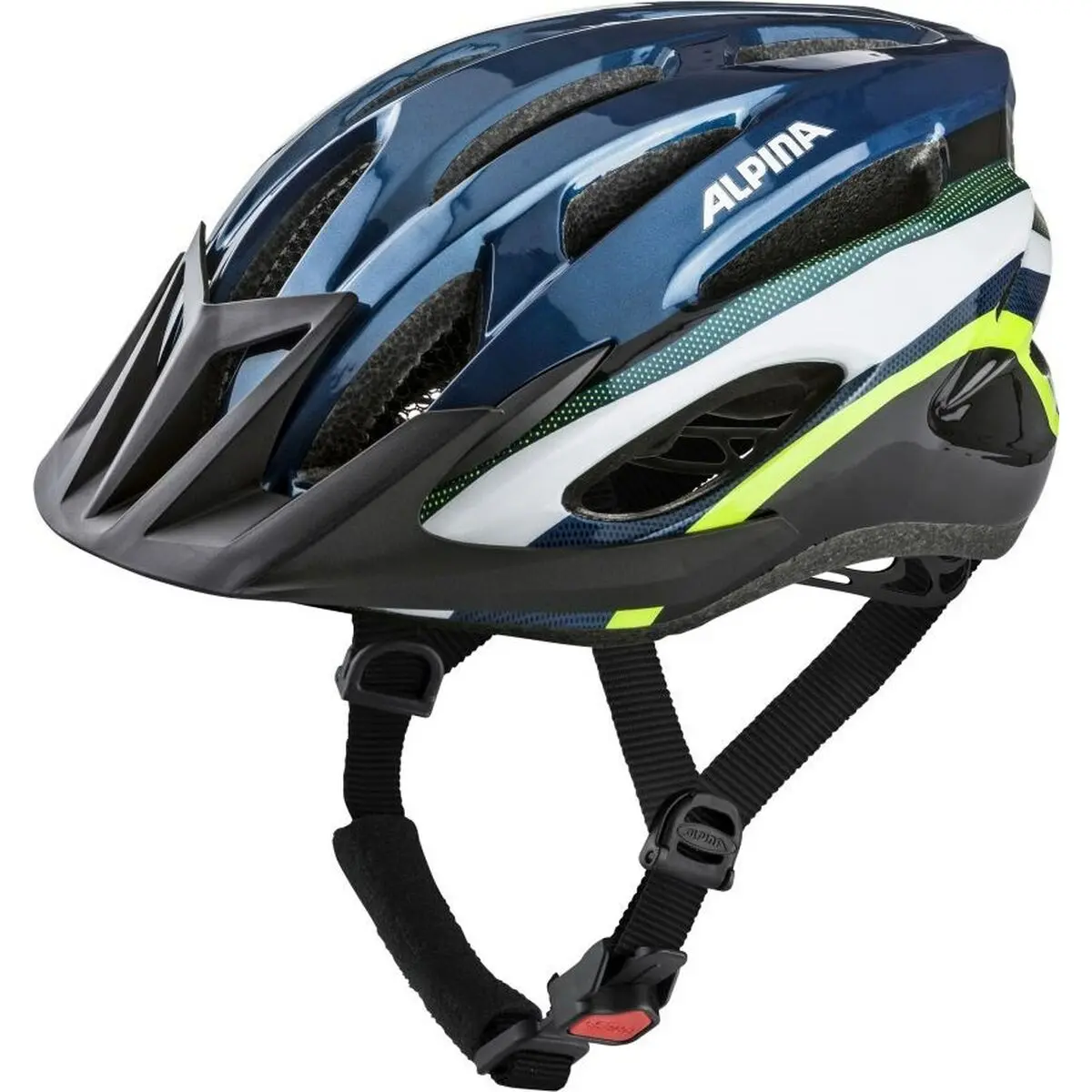 Casco da Ciclismo per Adulti Alpina MTB17 Giallo Azzurro Verde 54-58 cm