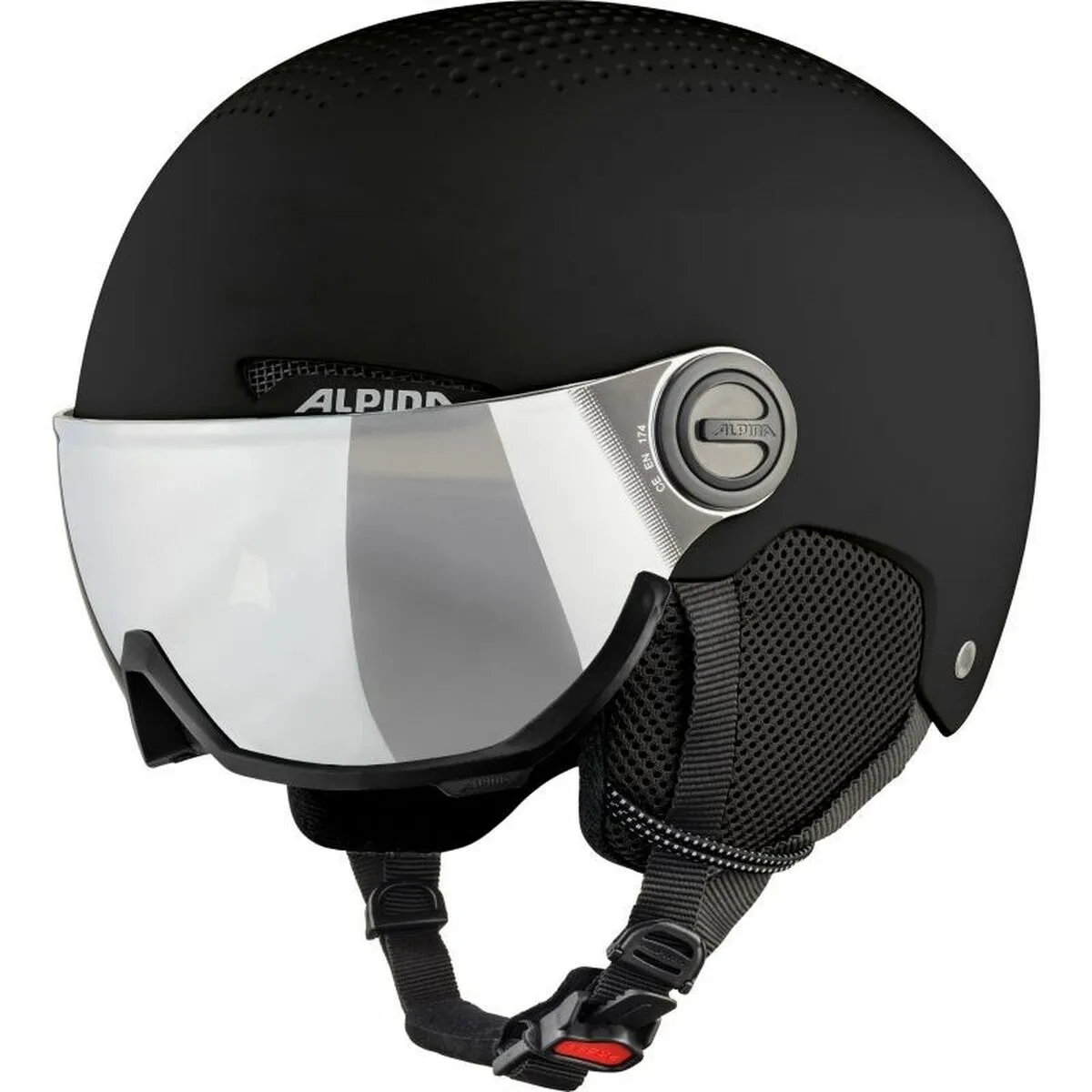 Casco da sci Alpina Arber Visor Q Lite Nero Monocromatica 54-58 cm