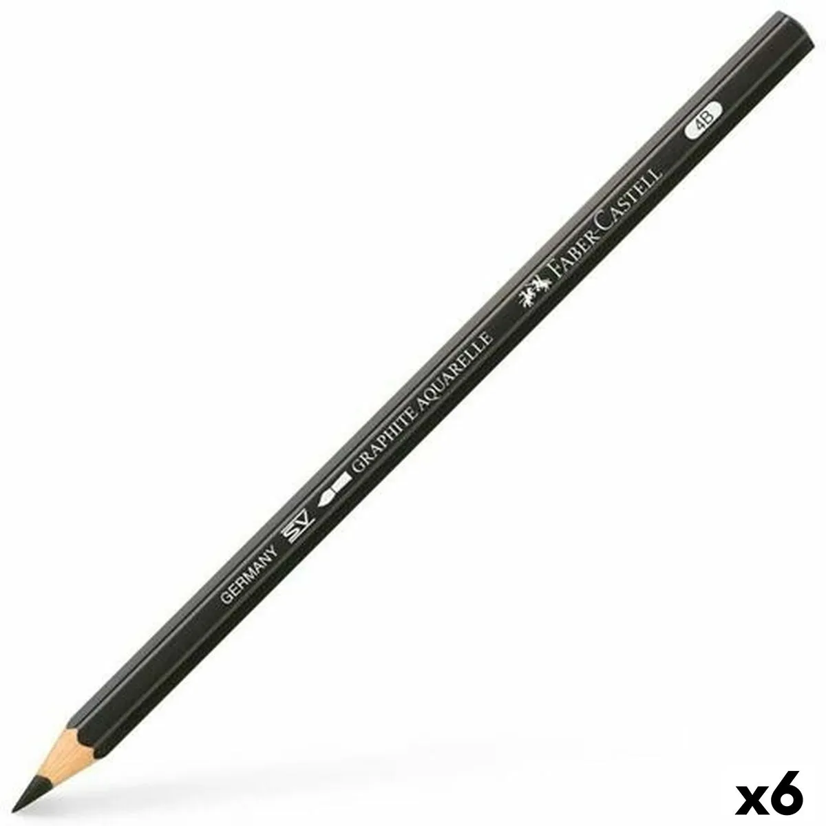 Matita Faber-Castell Graphite Aquarelle 4B (6 Pezzi)