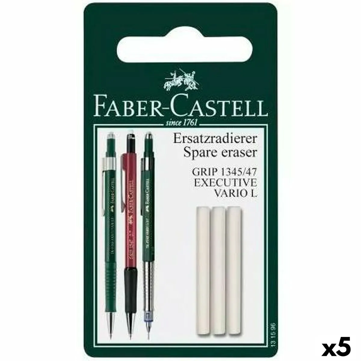 Gomma da cancellare Faber-Castell Ricambio Bianco (5 Unità)