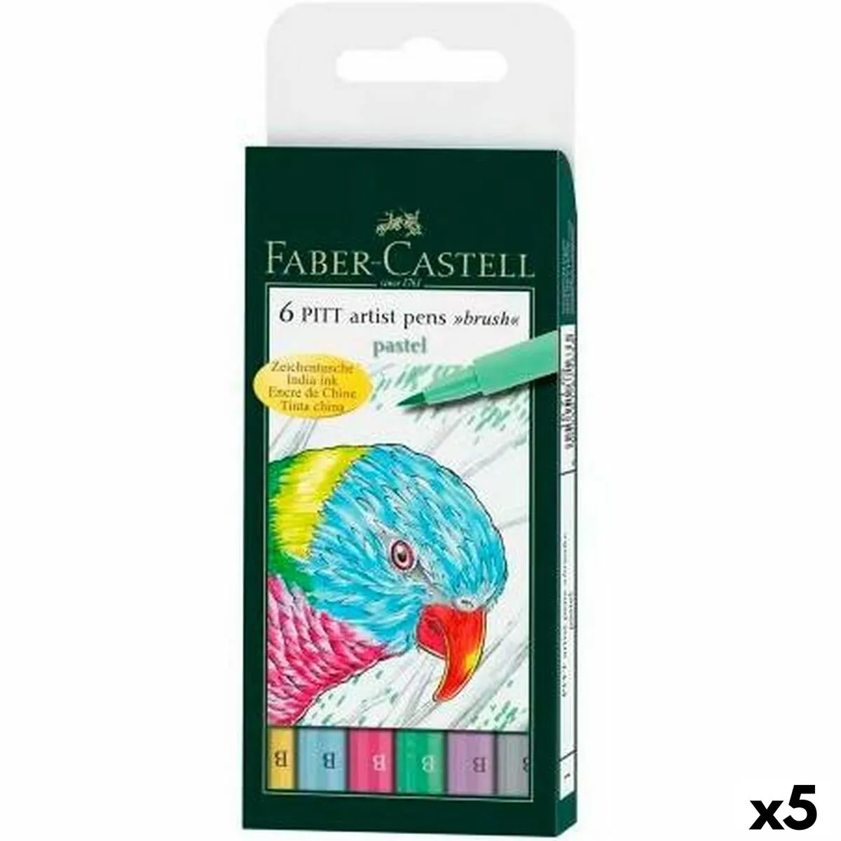 Set di Pennarelli Faber-Castell Pitt Artist Confezione Torta (5 Unità)