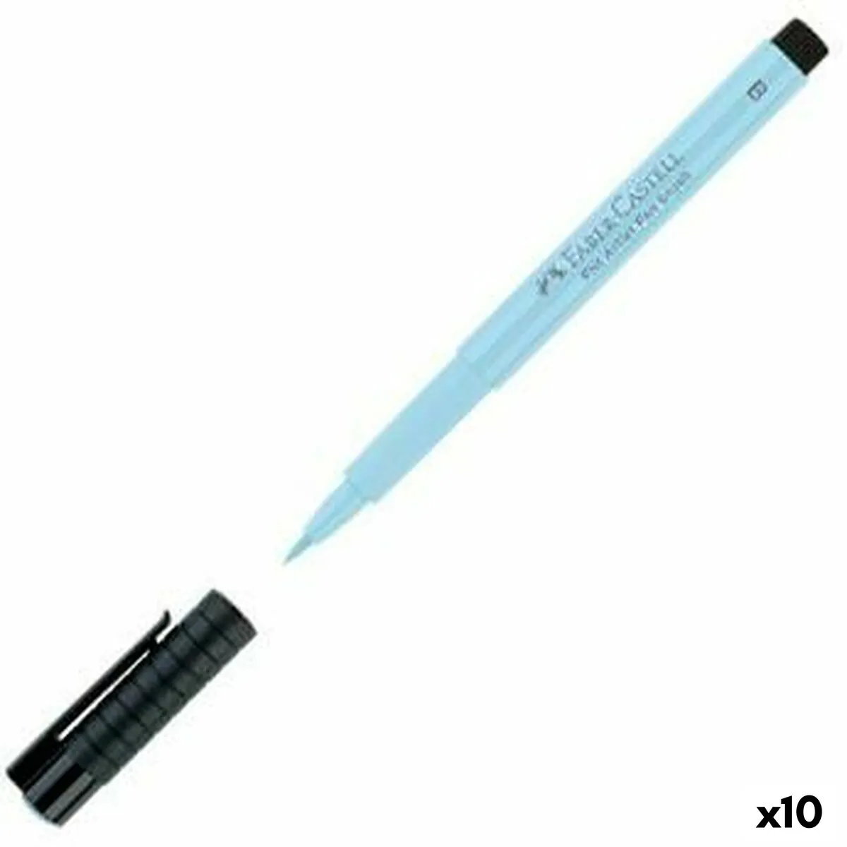 Pennarelli Faber-Castell Pitt Artist Azzurro (10 Unità)