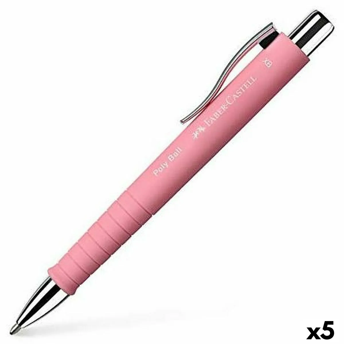 Penna Faber-Castell Poly Ball XB Rosa (5 Unità)