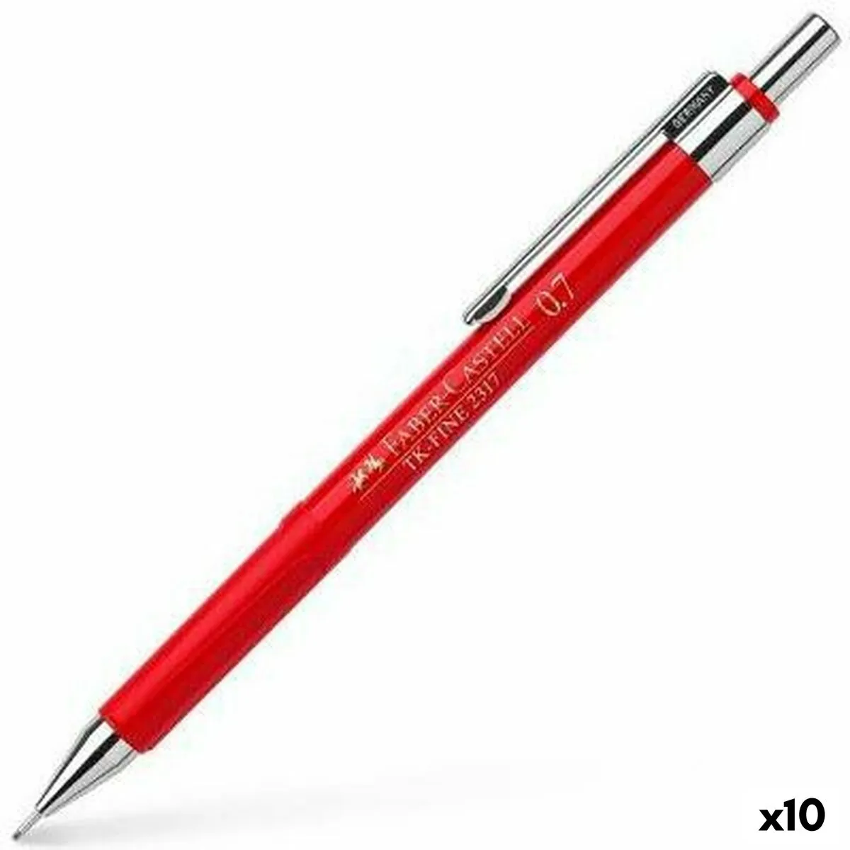 Portamine Faber-Castell Tk-Fine 2317 Rosso 0,7 mm (10 Unità)