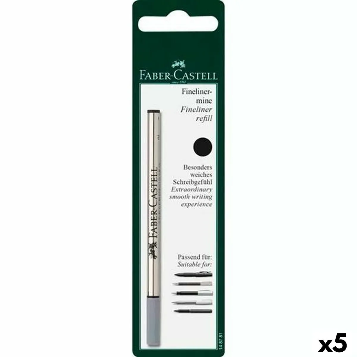 Pezzi di ricambio Faber-Castell Penna Nero (5 Unità)