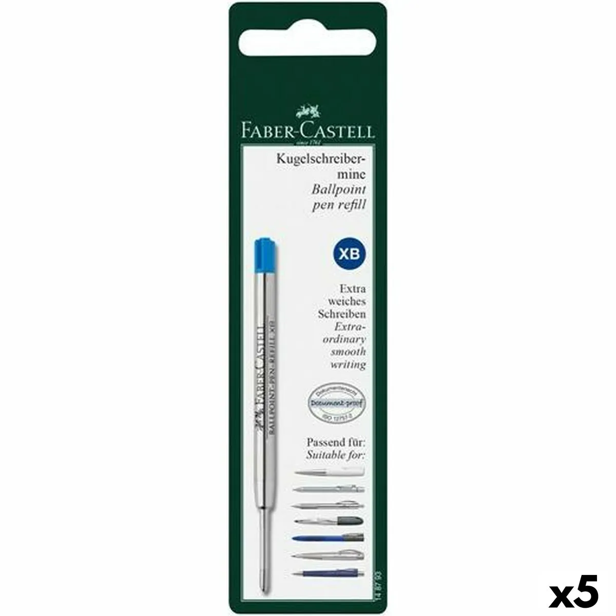 Pezzi di ricambio Faber-Castell Penna 0,6 mm Azzurro (5 Unità)