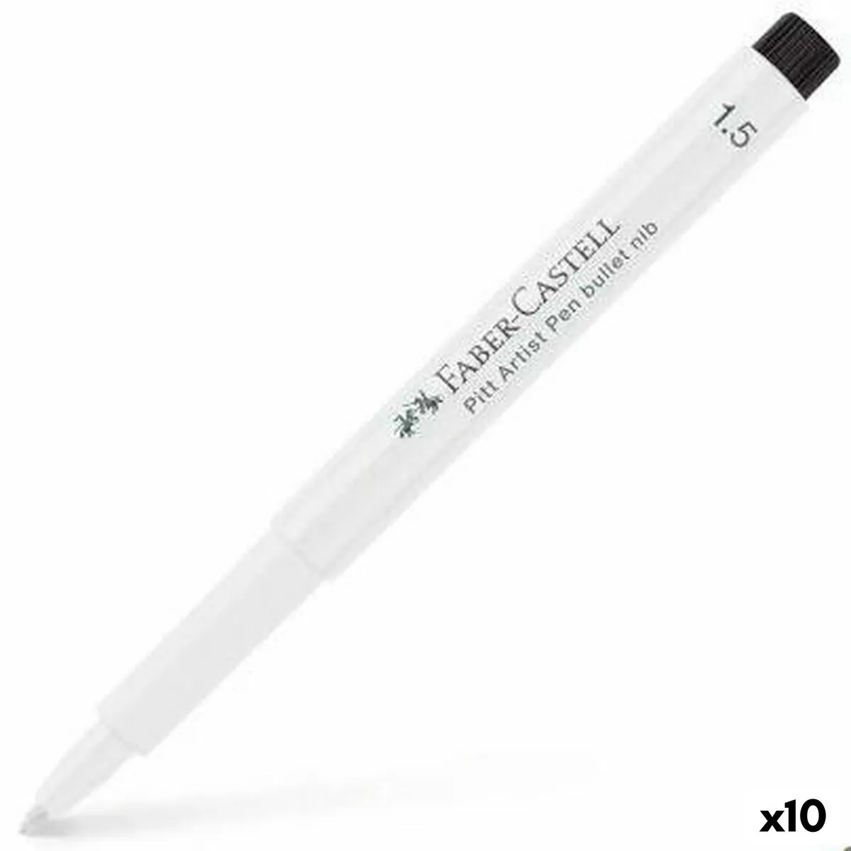 Marcatore permanente Faber-Castell Pitt Artist Bianco (10 Unità)