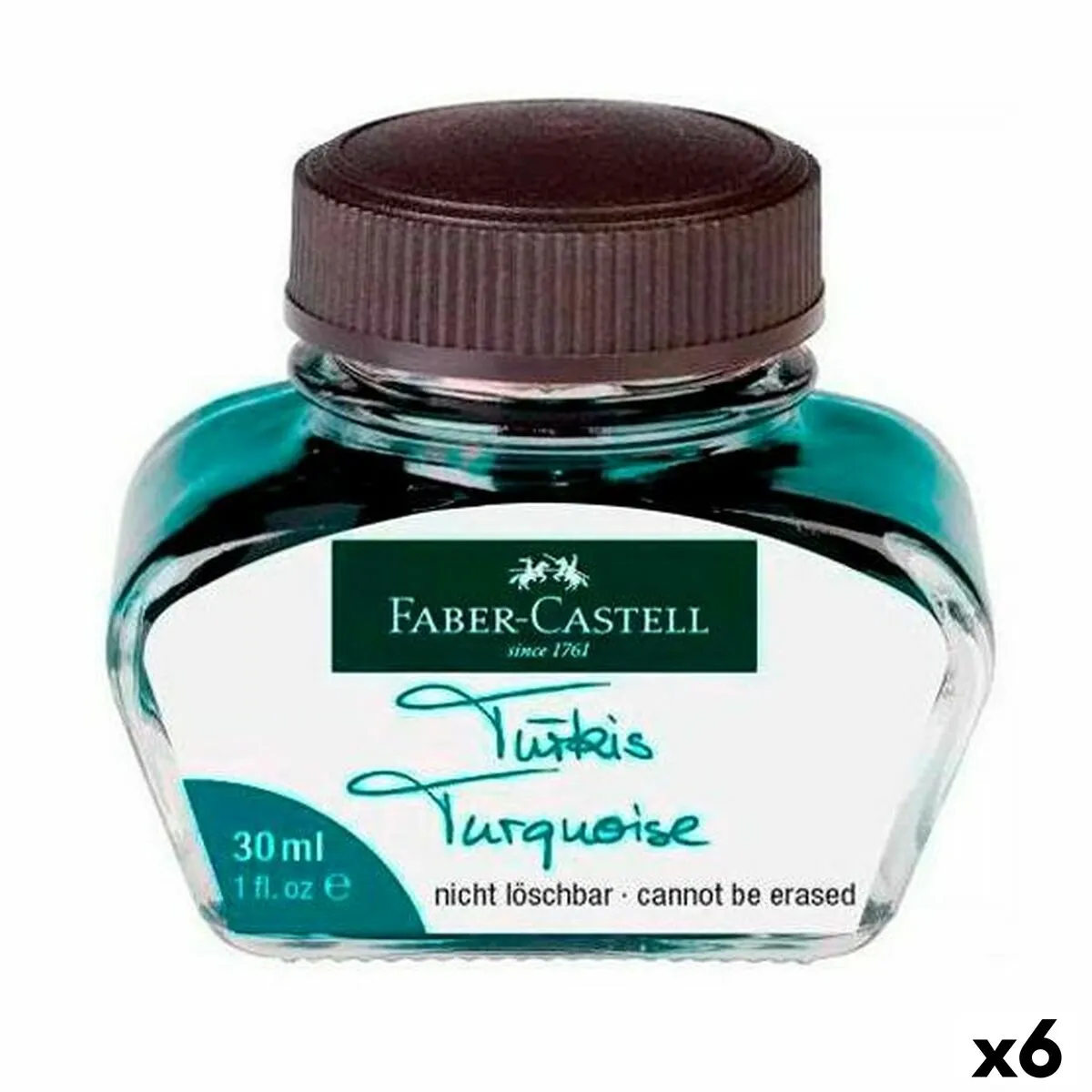 Calamaio Faber-Castell Turchese 6 Pezzi 30 ml