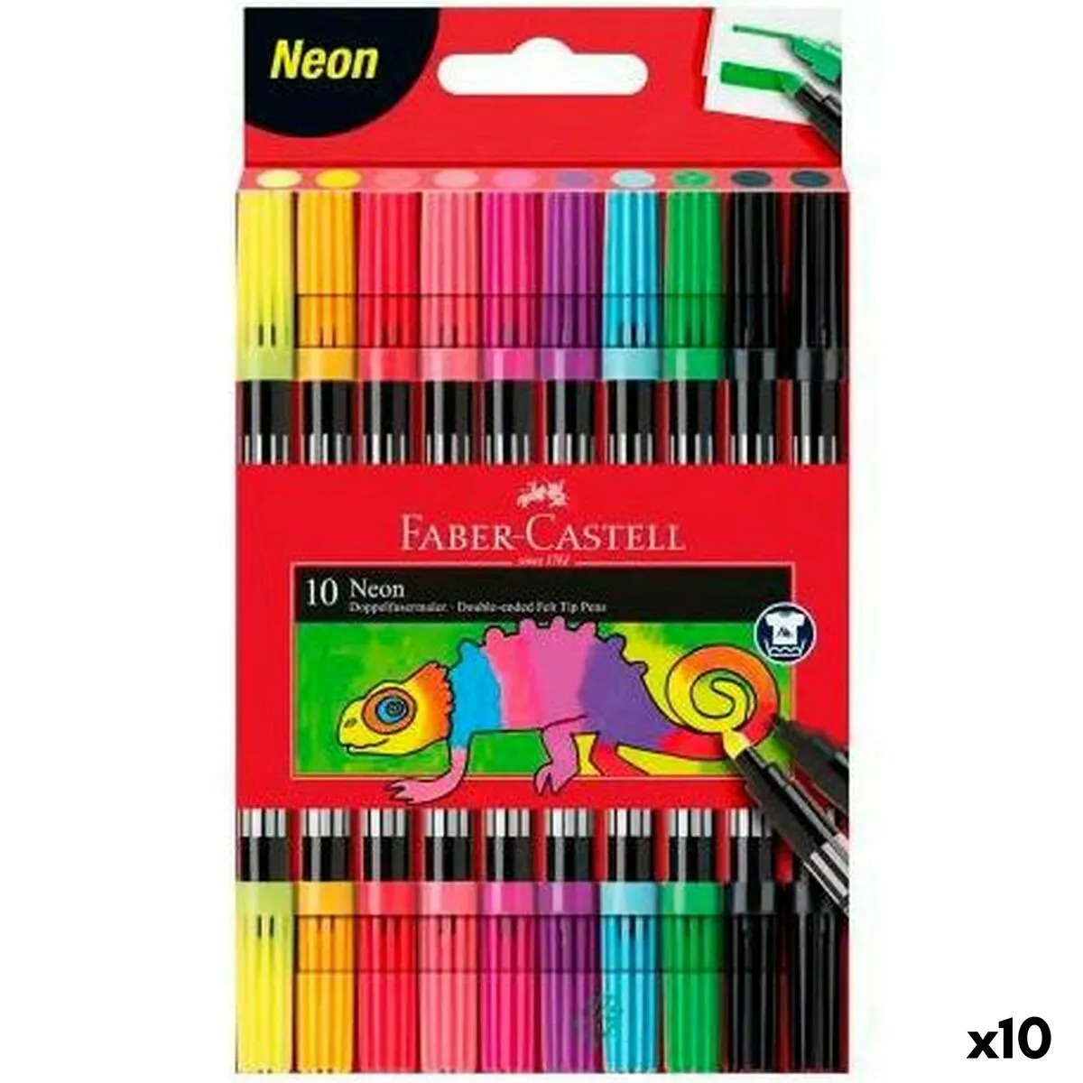 Set di Pennarelli Faber-Castell Neon Confezione (10 Unità)