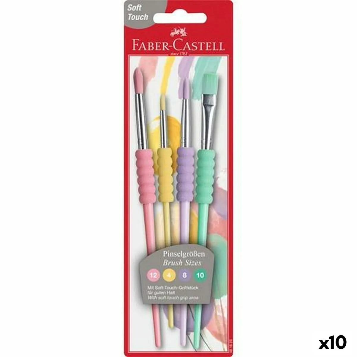 Pennelli Faber-Castell 4 Pezzi Torta (10 Unità)