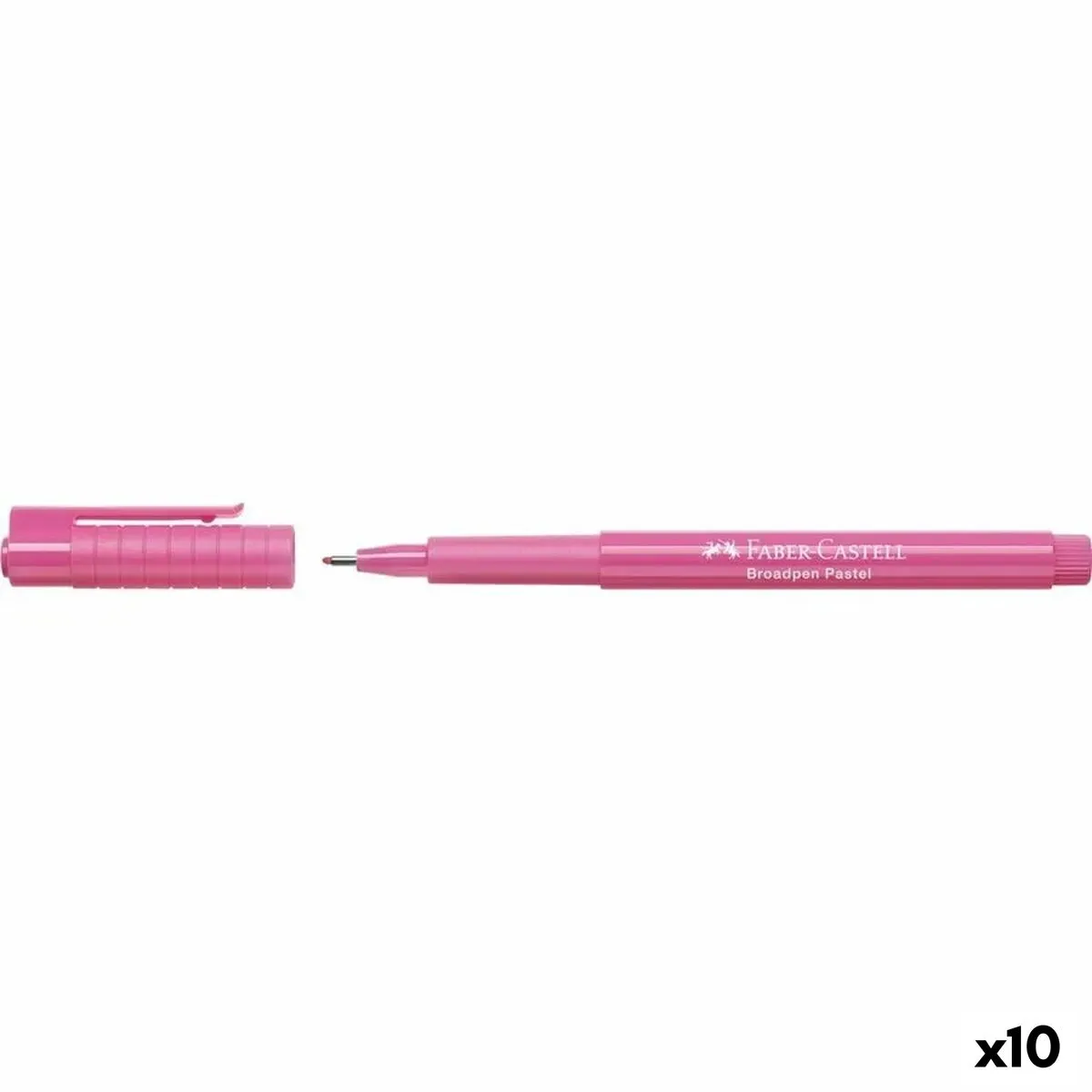 Marcatore permanente Faber-Castell Broadpen Pastel Rosa (10 Unità)