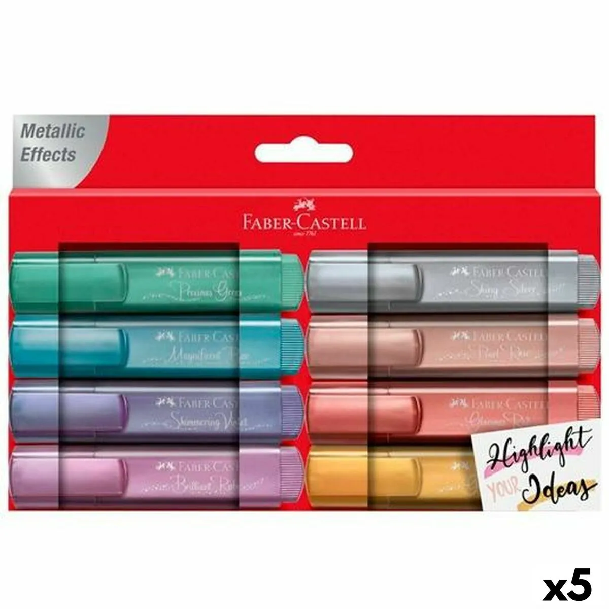 Set di Pennarelli Faber-Castell Textliner 46 8 Pezzi (5 Unità)