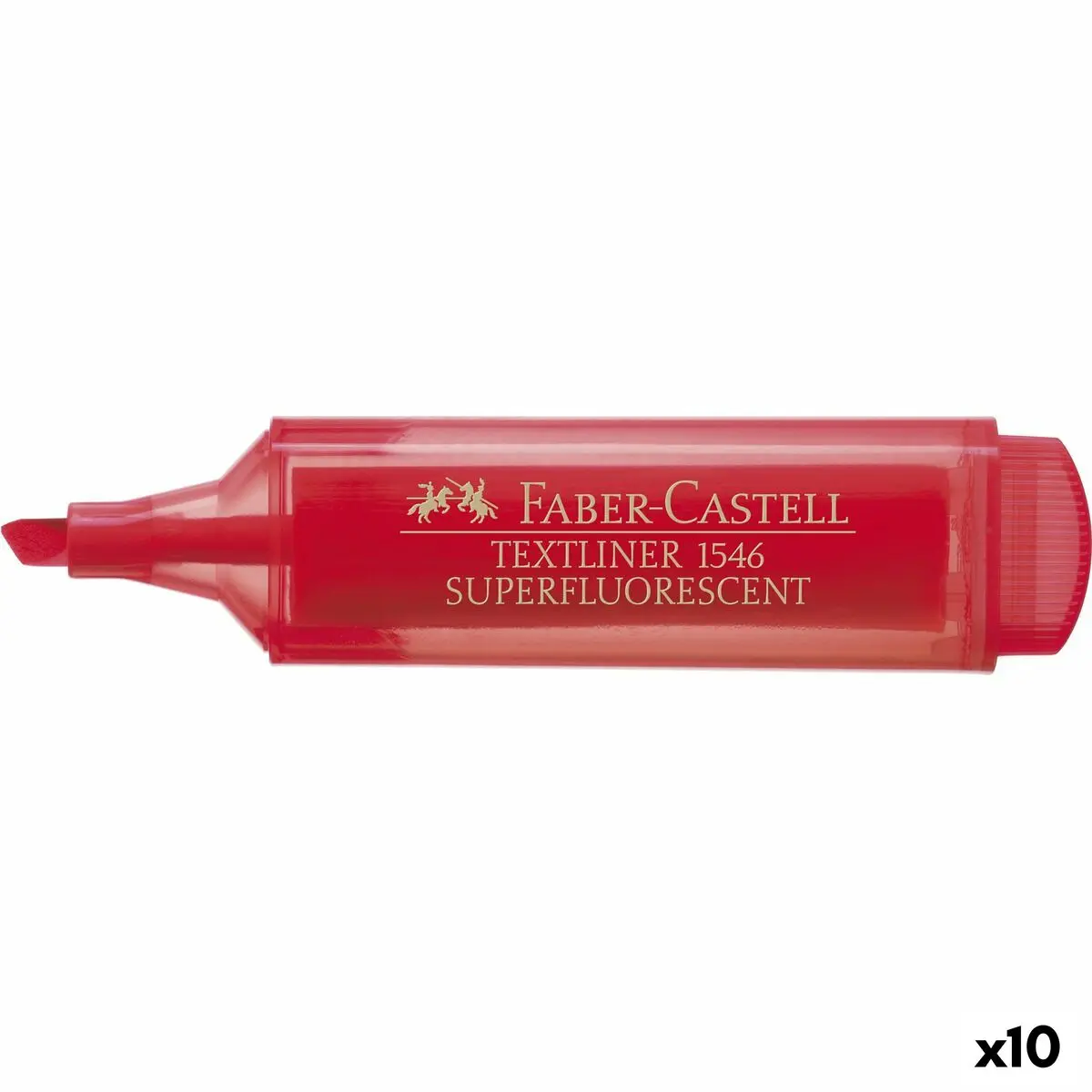 Evidenziatore Faber-Castell Textliner 46 Rosso (10 Unità)