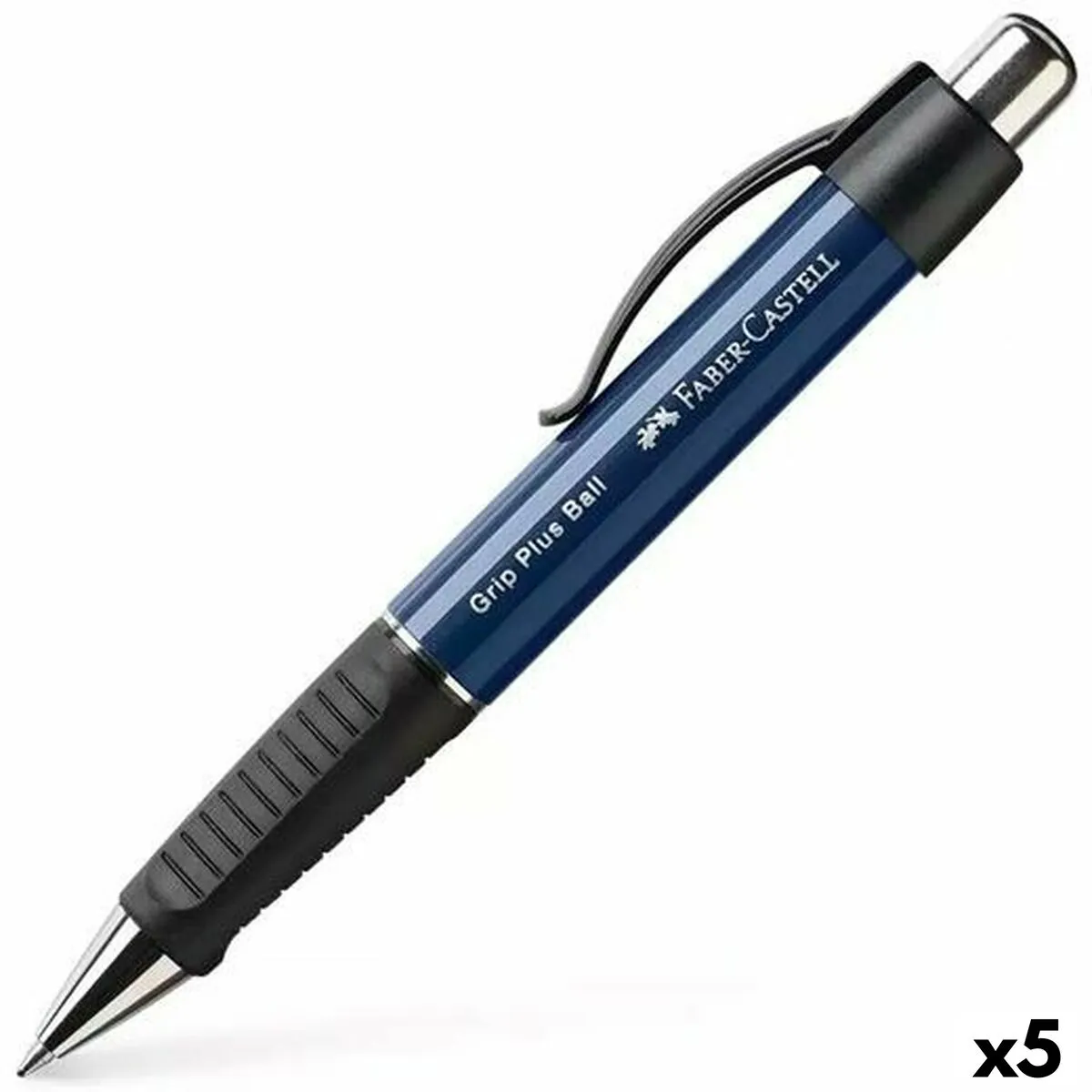 Penna Faber-Castell Grip Plus Ball M Azzurro (5 Unità)