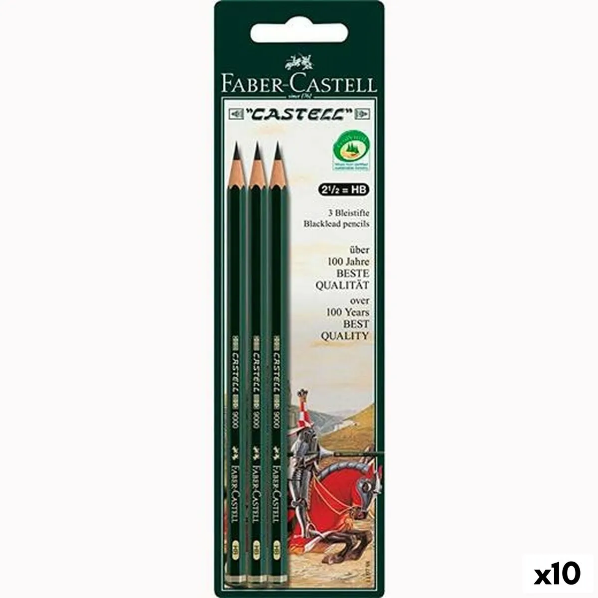 Set di Matite Faber-Castell Esagonale HB (10 Unità)